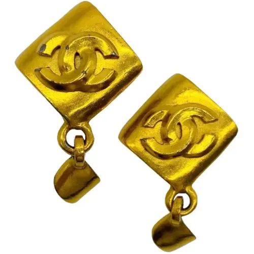 Pre-owned Jewellery, female, , Size: ONE SIZE Pre-owned Metal earrings - Chanel Vintage - Modalova