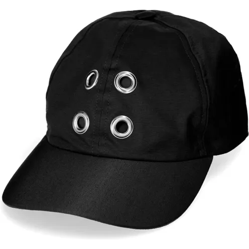 Caps, male, , Size: M Curved Brim Cap with Eyelet Detail - Rick Owens - Modalova