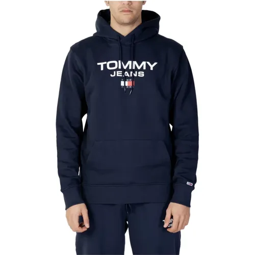 Hoodies, male, , Size: S Plain Hooded Sweatshirt - Tommy Jeans - Modalova