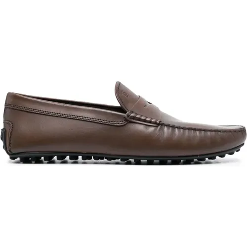 Loafers mit geprägtem Logo , Herren, Größe: 39 EU - TOD'S - Modalova