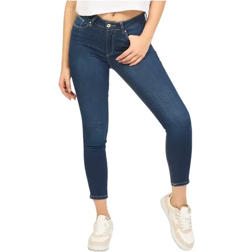 Blaue Skinny Push Up Jeans , Damen, Größe: W31 - Fracomina - Modalova