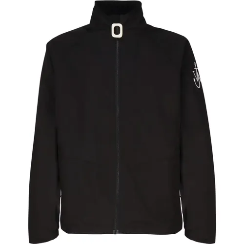 Schwarze Jacke mit Logo-Print , Herren, Größe: L - JW Anderson - Modalova