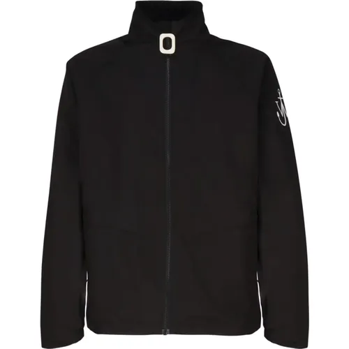Schwarze Jacke mit Logo-Print , Herren, Größe: S - JW Anderson - Modalova