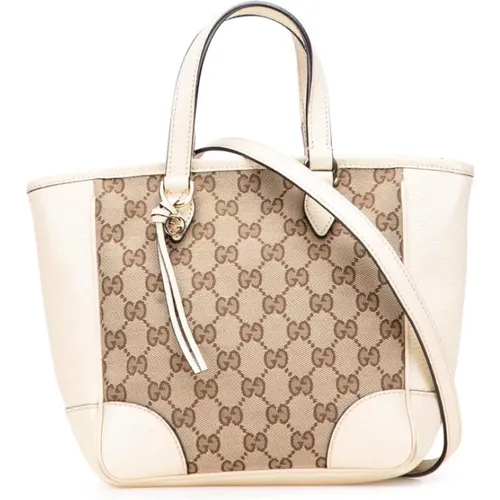 Pre-owned Tote Bags, female, , Size: ONE SIZE Pre-owned Signature Patterned Tote Bag - Gucci Vintage - Modalova