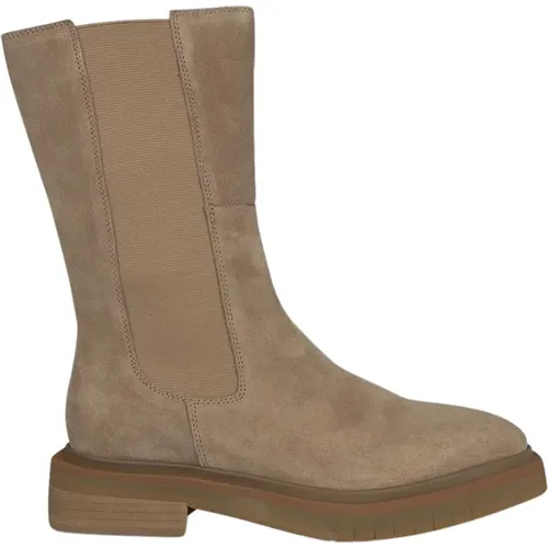 Leather Ankle Boots with Round Toe , female, Sizes: 5 UK, 8 UK, 7 UK, 4 UK, 3 UK, 6 UK - Alma en Pena - Modalova