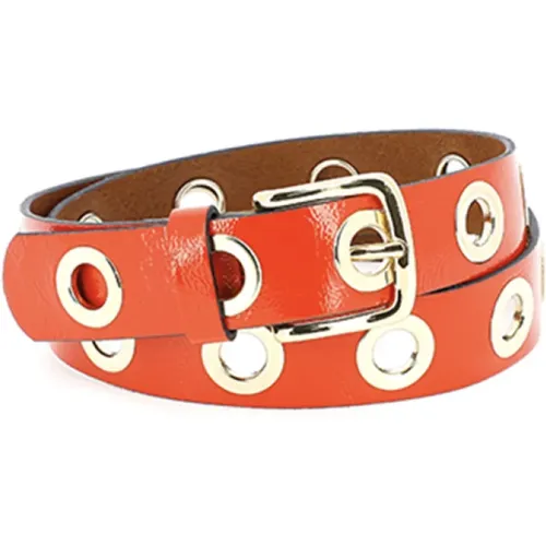 Crispy Leather Belt , female, Sizes: 85 CM, 90 CM - Herbert Frère Soeur - Modalova