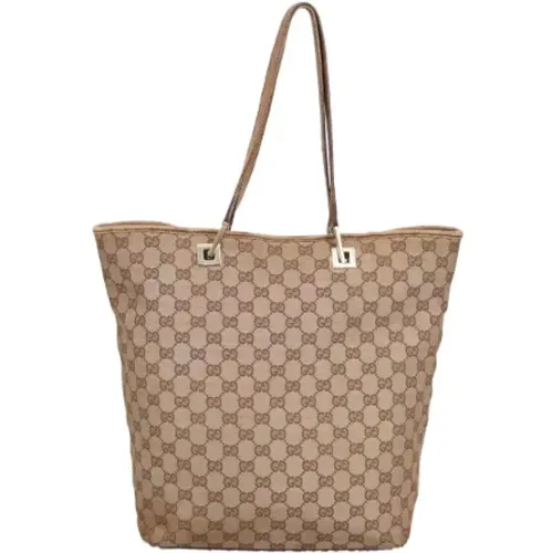 Pre-owned Tote Bags, female, , Size: ONE SIZE Pre-owned Canvas handbags - Gucci Vintage - Modalova