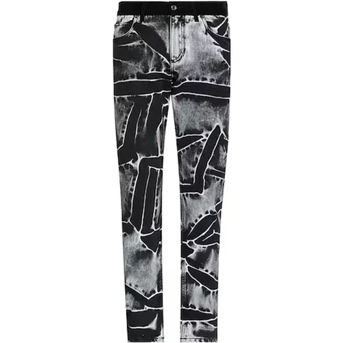 Herren Jeans mit Samtdetail , Herren, Größe: L - Dolce & Gabbana - Modalova