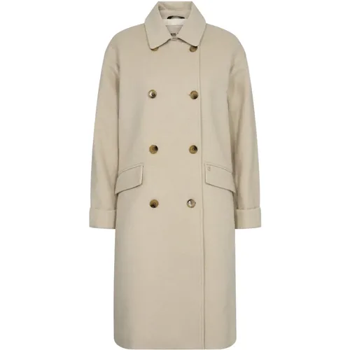 Double-Breasted Coats, female, , Size: XL Mmvenice Wool Coat - MOS MOSH - Modalova