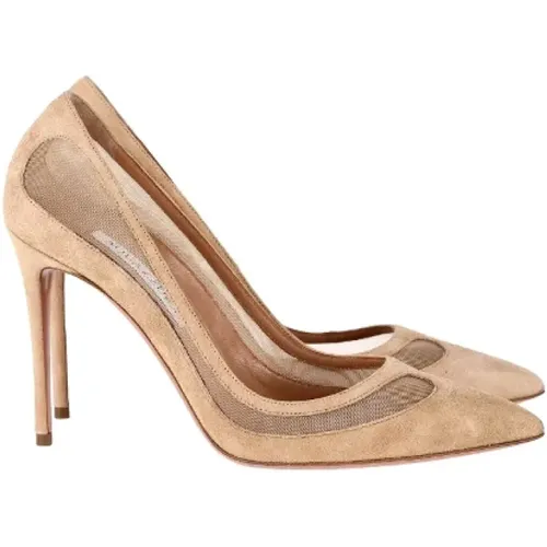 Pre-owned Suede heels , female, Sizes: 6 UK - Aquazzura Pre-owned - Modalova