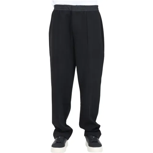 Casual Schwarze Hose Regular Fit , Herren, Größe: S - Armani Exchange - Modalova