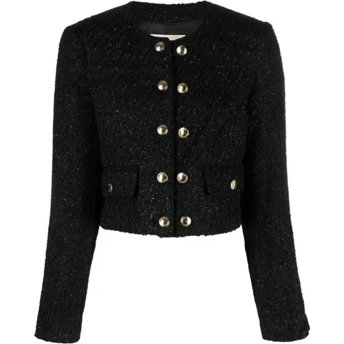 Tweed Collarless Casual Jacket , female, Sizes: S, XL, L, M - Michael Kors - Modalova