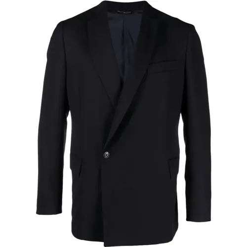 Blazers, male, , Size: L Double-Breasted Wool Blazer - Costumein - Modalova