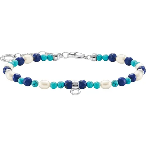 Damen Armband mit blauen Steinen und Perlen A2064-775-7-L19V - Thomas Sabo - Modalova