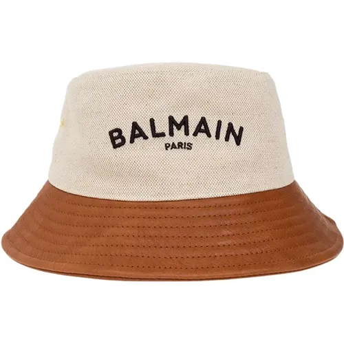 Hats, unisex, , Size: M Logo Embroidered Bucket Hat - Balmain - Modalova