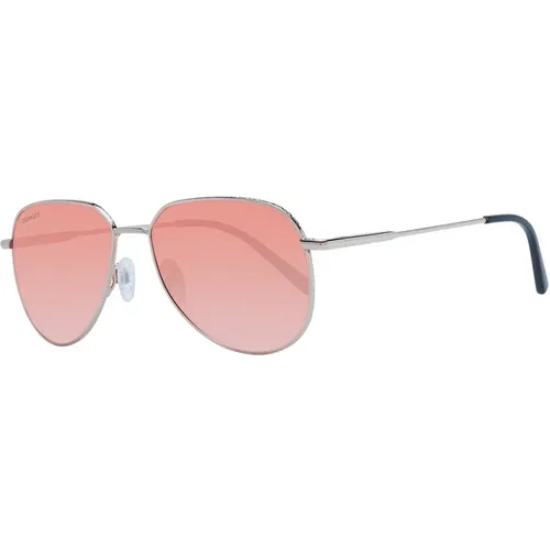 Sunglasses, unisex, , Size: ONE SIZE Rose Gold Round Photochromatic Sunglasses - Serengeti - Modalova