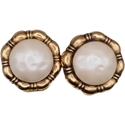 Pre-owned Jewellery, female, , Size: ONE SIZE Pre-owned Metal earrings - Chanel Vintage - Modalova