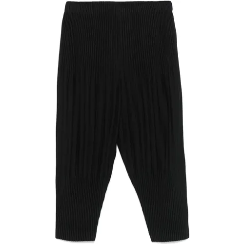 Plissé Tapered Trousers , male, Sizes: L, M - Issey Miyake - Modalova