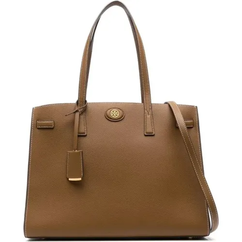 Pebbled Satchel Handbag , female, Sizes: ONE SIZE - TORY BURCH - Modalova