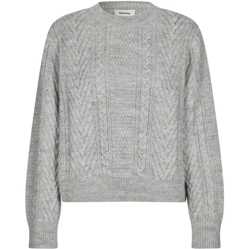 Grauer Strickpullover Grannon , Damen, Größe: S - Modström - Modalova