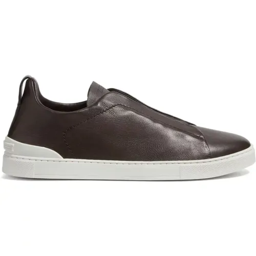 Braune Triple Stitch Sneakers - Ermenegildo Zegna - Modalova