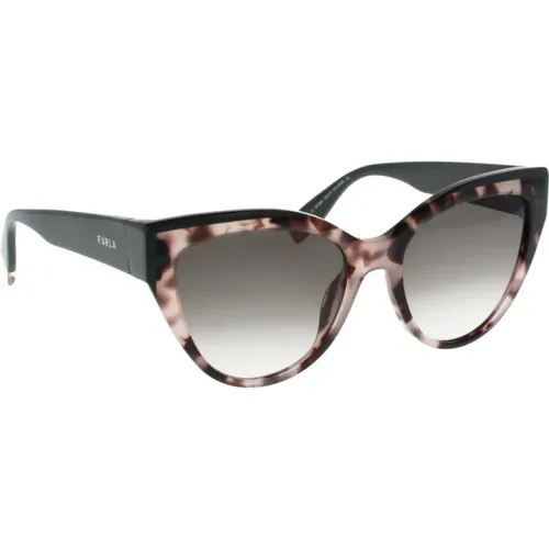 Iconic Sunglasses with Gradient Lenses , female, Sizes: 55 MM - Furla - Modalova
