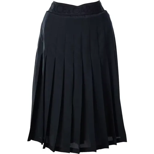 Womens Pleated Long Skirt , female, Sizes: XL - Dolce & Gabbana - Modalova