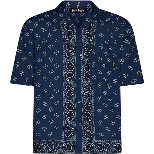 Paisley Print Klassisches Kragenhemd , Herren, Größe: L - Palm Angels - Modalova