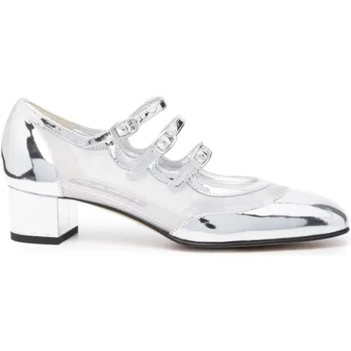 Pumps, female, , Size: 6 US Silver Patent Leather Pumps - Carel - Modalova