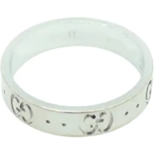 Pre-owned White Gold rings , female, Sizes: ONE SIZE - Gucci Vintage - Modalova