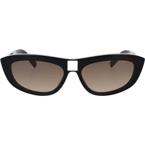 Sunglasses, unisex, , Size: ONE SIZE Contemporary Sunglasses with Grey Mask and Frame - Givenchy - Modalova