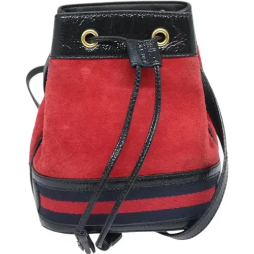 Pre-owned Bucket Bags, female, , Size: ONE SIZE Pre-owned Suede gucci-bags - Gucci Vintage - Modalova