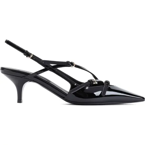 Patent Leather Pointed Toe Pumps , female, Sizes: 2 UK - Miu Miu - Modalova