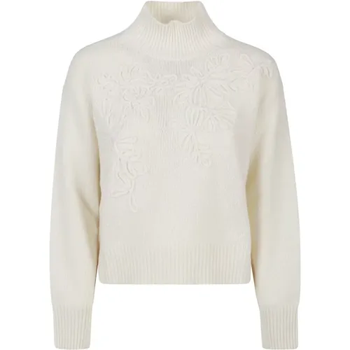 Turtlenecks, female, , Size: XS Cozy Turtle Neck Sweater - Ermanno Scervino - Modalova