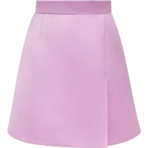 Lilac Satin A-Line Mini Skirt , female, Sizes: M, 2XL, L, S, 2XS, XS - Nina Ricci - Modalova
