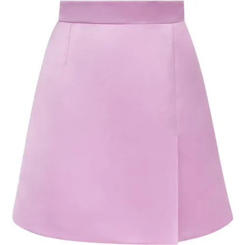 Lilac Satin A-Line Mini Skirt , female, Sizes: M, 2XL, L, S, XS - Nina Ricci - Modalova