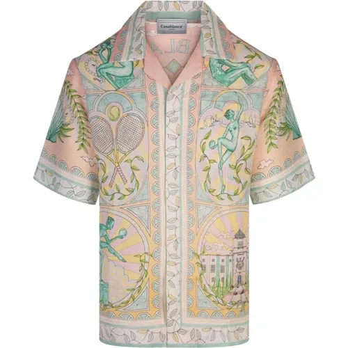 Art Deco Linen Shirt MultiColour , male, Sizes: S, M, L - Casablanca - Modalova