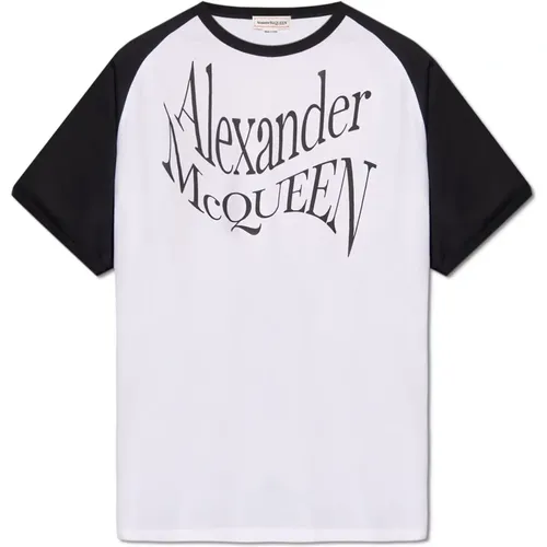 Totenkopf T-Shirt , Herren, Größe: 2XL - alexander mcqueen - Modalova