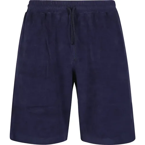 Navy Sponge Shorts , male, Sizes: L, M, XL - Ballantyne - Modalova