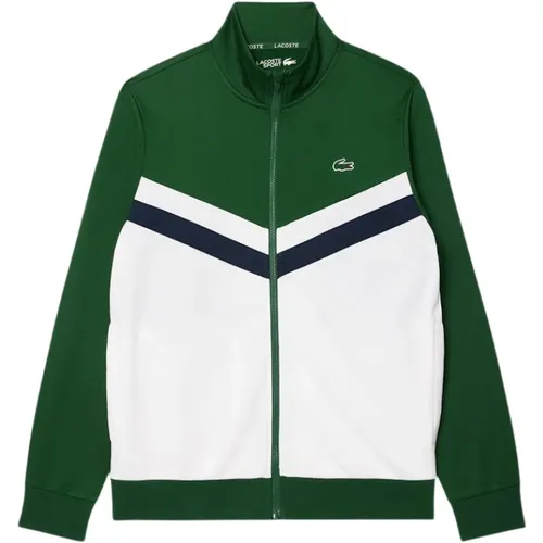 Zip-throughs, male, , Size: S Green Sweater for Men Aw24 - Lacoste - Modalova