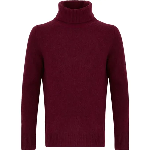 AMARÁNTO, Turtlenecks, male, , Size: S Bordeaux High Neck Sweater Aw24 - Amaránto - Modalova