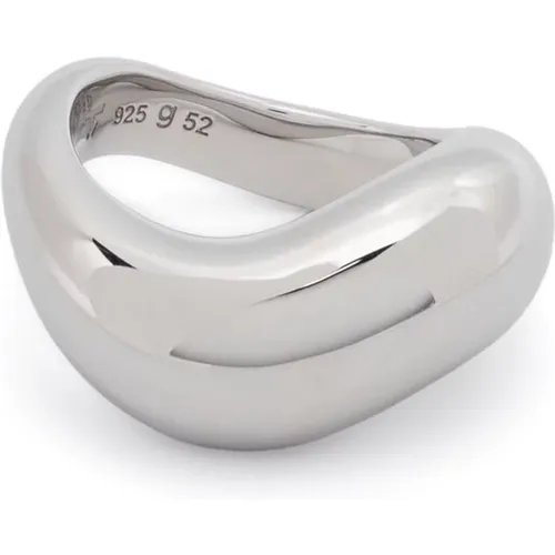 Rings, male, , Size: 54 MM Eco-Friendly Silver-Tone Jewellery - Tom Wood - Modalova