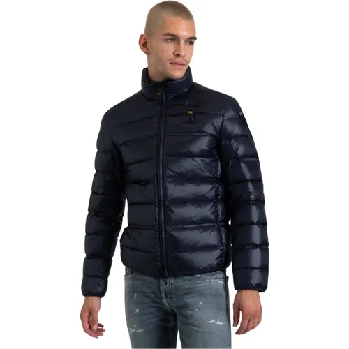 Daunenjacke mit Entendaunenfüllung , Herren, Größe: 2XL - Blauer - Modalova