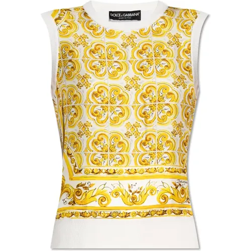 Top mit 'Majolica'-Print - Dolce & Gabbana - Modalova