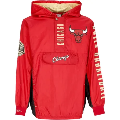 Chicago Bulls Windbreaker Jacke , Herren, Größe: S - Mitchell & Ness - Modalova