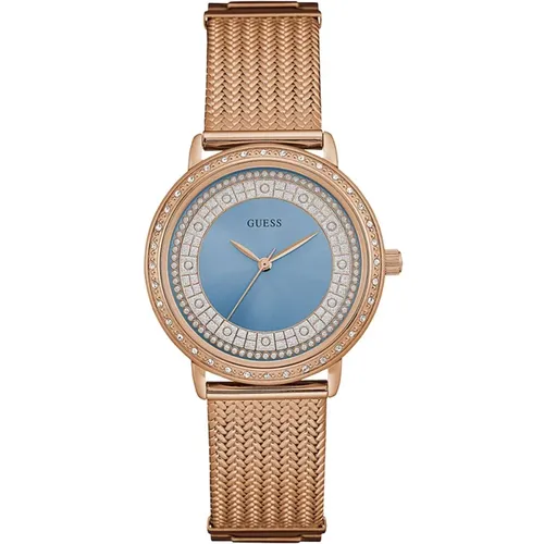 Gold-Plated Steel Women`s Watch , female, Sizes: ONE SIZE - Guess - Modalova