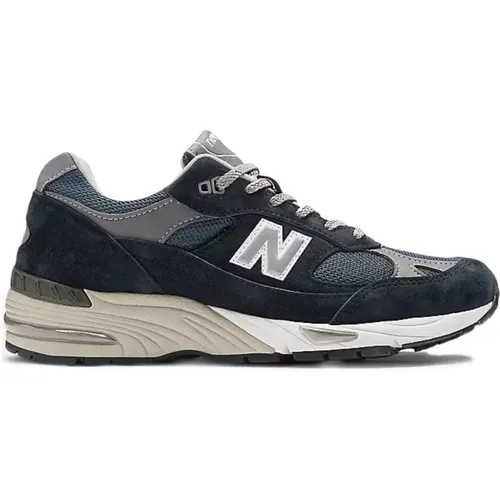 Sneakers, male, , Size: 7 1/2 US Navy 991 Running Shoe with Abzorb Cushioning - New Balance - Modalova