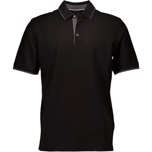 Schwarzes Polo-Shirt , Herren, Größe: M - Bugatti - Modalova