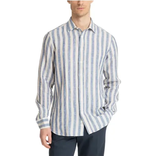 Striped Multicolour Button Closure Shirt , male, Sizes: XL, 3XL - Lardini - Modalova