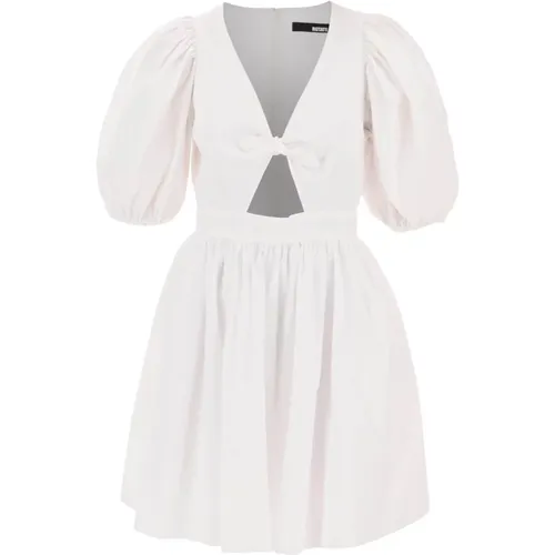 Rotate Mini Dress With Balloon Sleeves And Cut Out Details , female, Sizes: M, S - Rotate Birger Christensen - Modalova